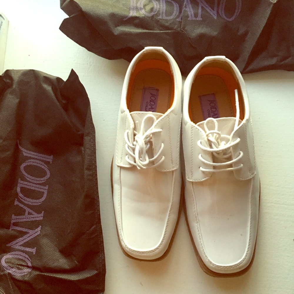 Communion shoes for a boy.